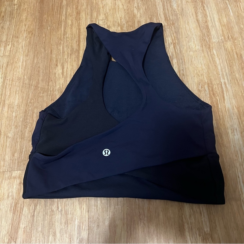 Lululemon cross back high neck crop top